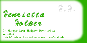 henrietta holper business card